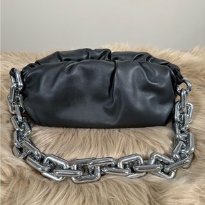 Authentic Bottega Veneta Chain Pouch Clutch/Shoulder Bag